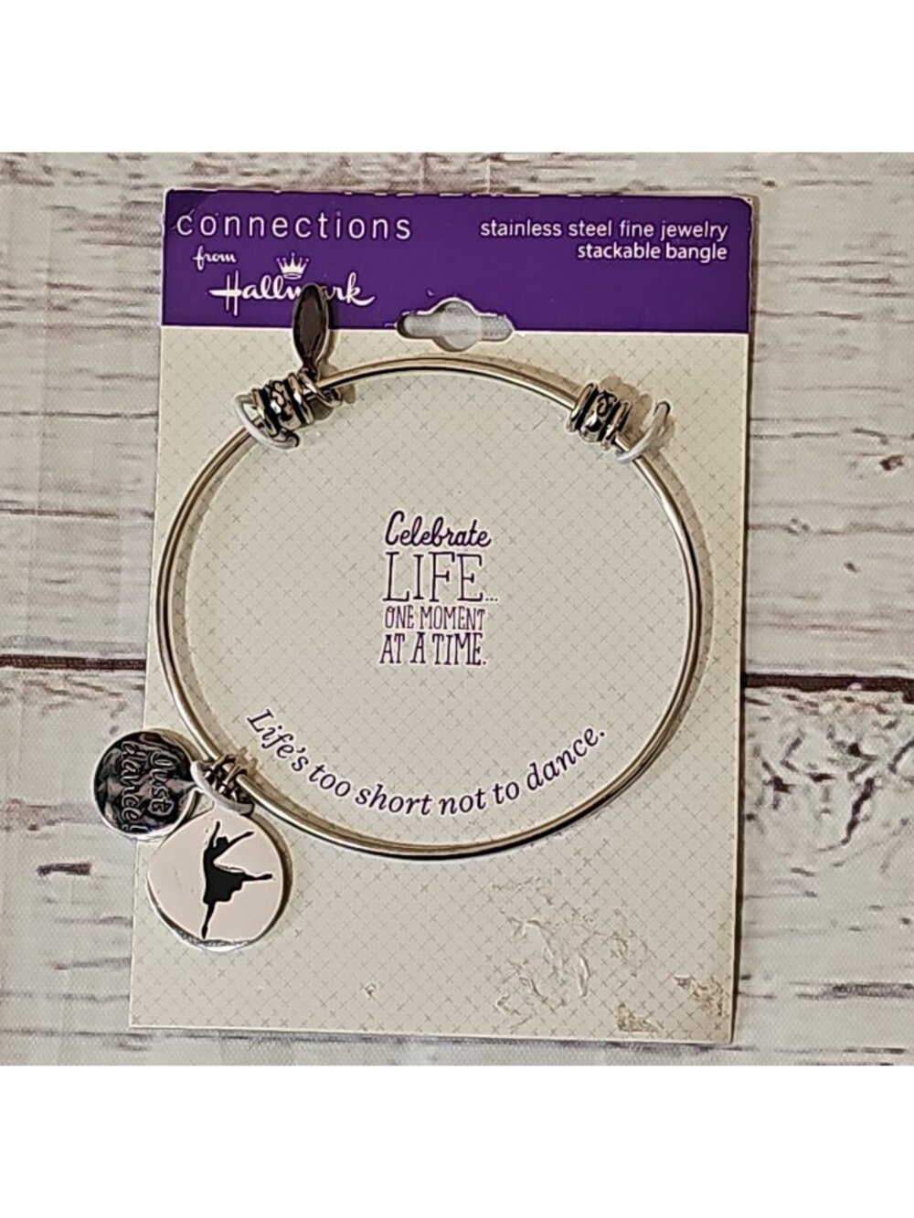 Hallmark Connections Celebrate Life Bangle Dance Charm Bracelet Ballet Ballerina